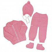 "МоёДитё" костюм из 4 -х предметов "Вика" нежно-розовый "Лотос"
